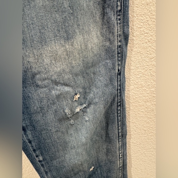 NWT AMO Tomboy Crop Loose Fit Relaxed Rise Vintage Embroidered Floral Jeans 26 - Picture 9 of 16